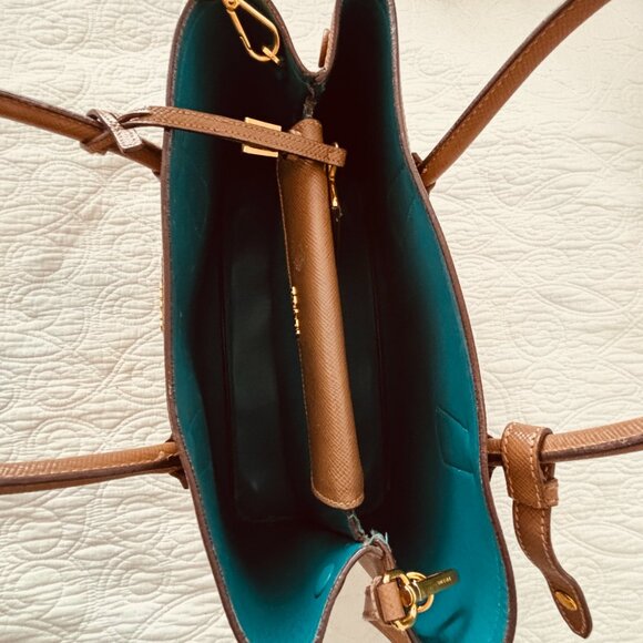 Prada Saffiano Cuir Leather Double Bag - Picture 5 of 7